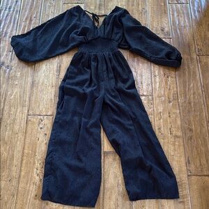 Long sleeve Black Jumpsuit